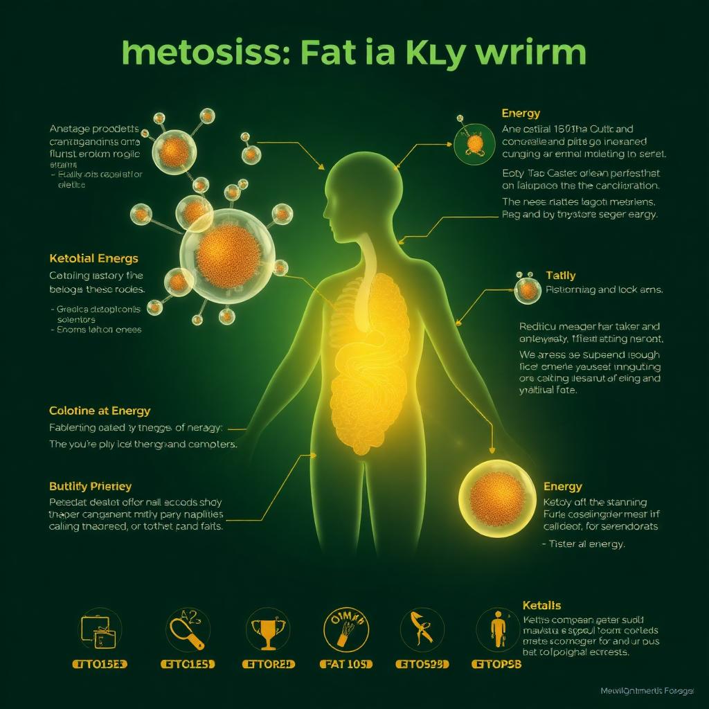 Ketosis fat-burning diagram